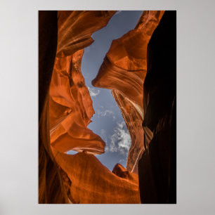 Antelope Canyon Sky View Arizona Poster