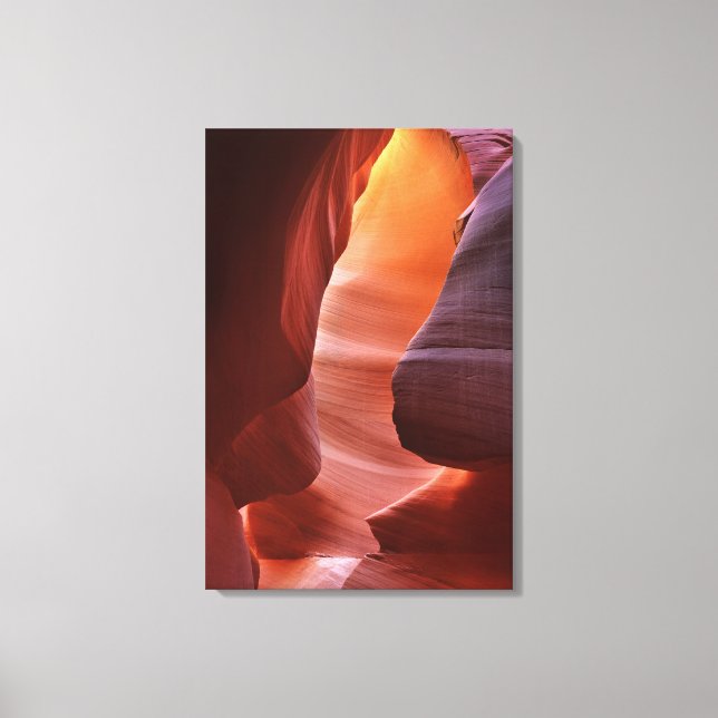 Antelope Canyon Slot Formations Canvas Print (Front)