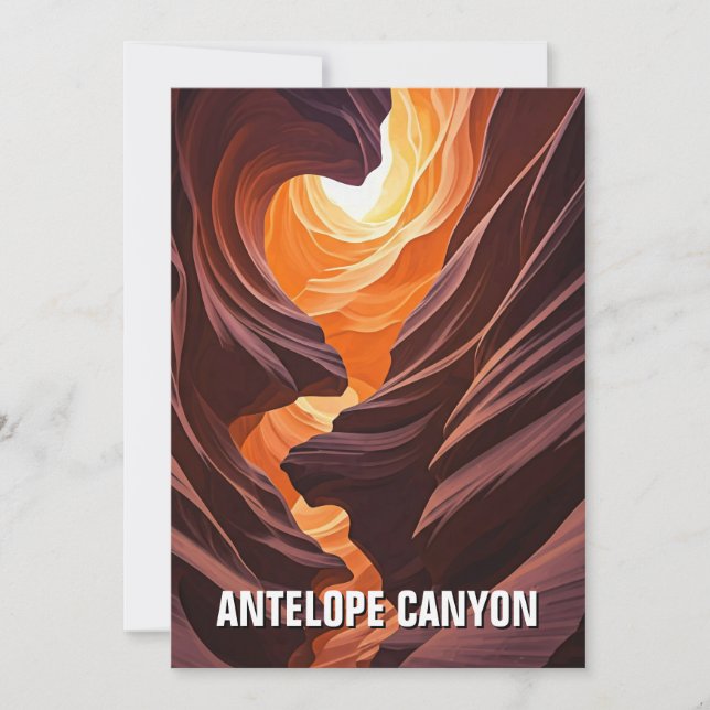 Antelope Canyon  Souvenir Holiday Card (Front)