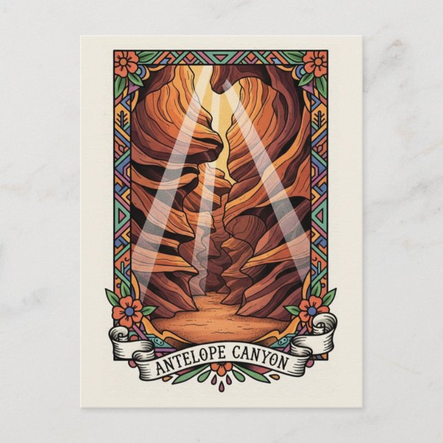 Antelope Canyon  Souvenir Postcard (Front)