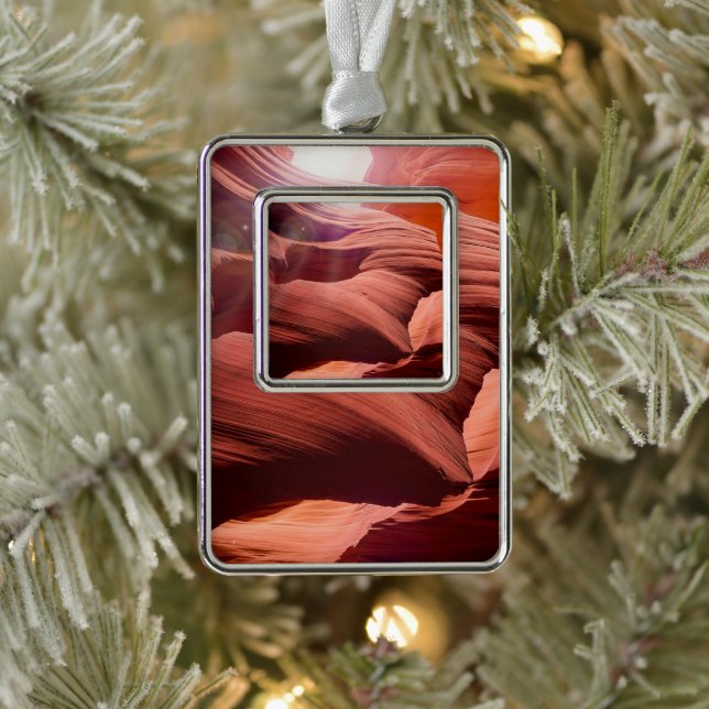 Antelope Canyon | Zazzle_Growshop. Silver Plated Framed Ornament (Tree)