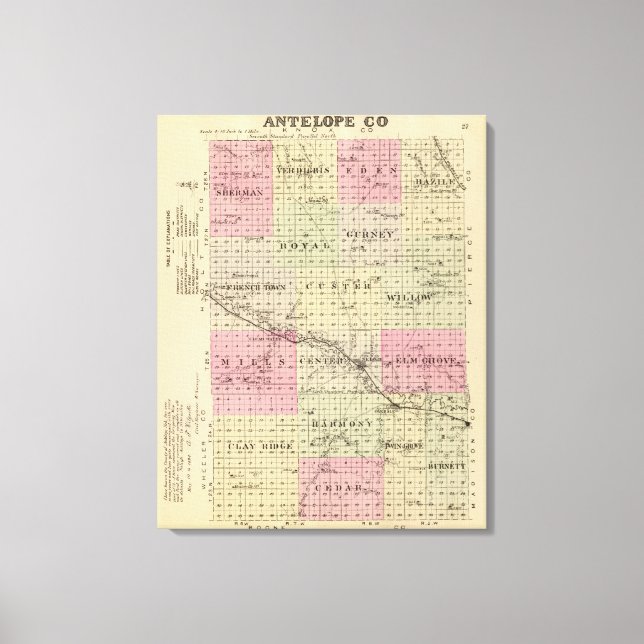 Antelope County, Nebraska Canvas Print (Front)