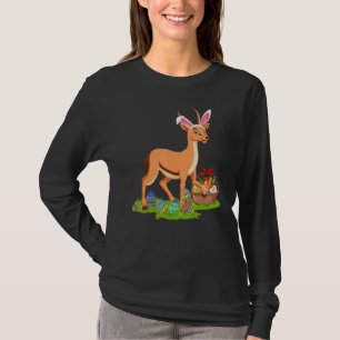 Antelope Easter Egg Hunting Bunny Antelope Easter T-Shirt