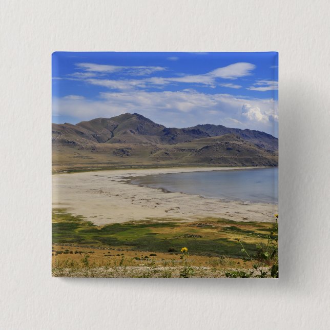 Antelope Island State Park, Great Salt Lake, 15 Cm Square Badge (Front)