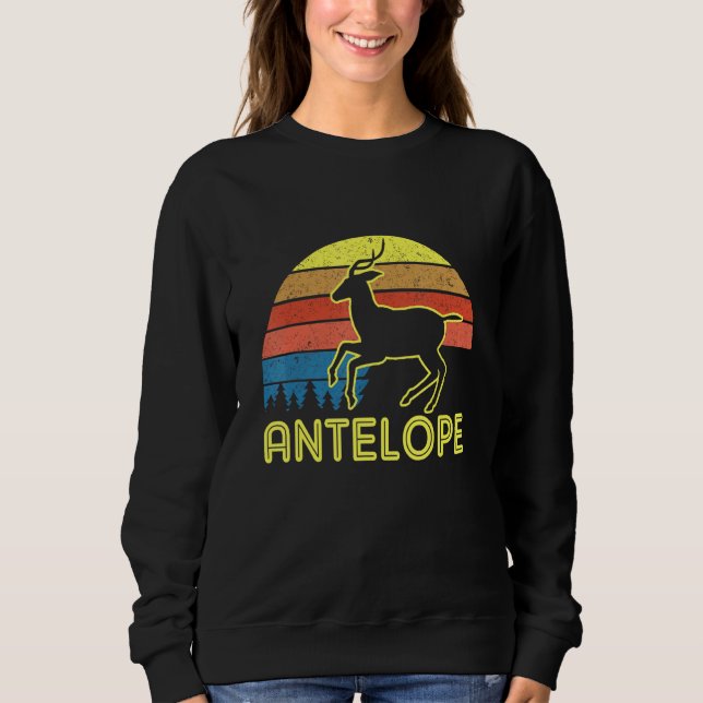 Antelope Tee Antelope Vintage Retro Sunset Style (Front)