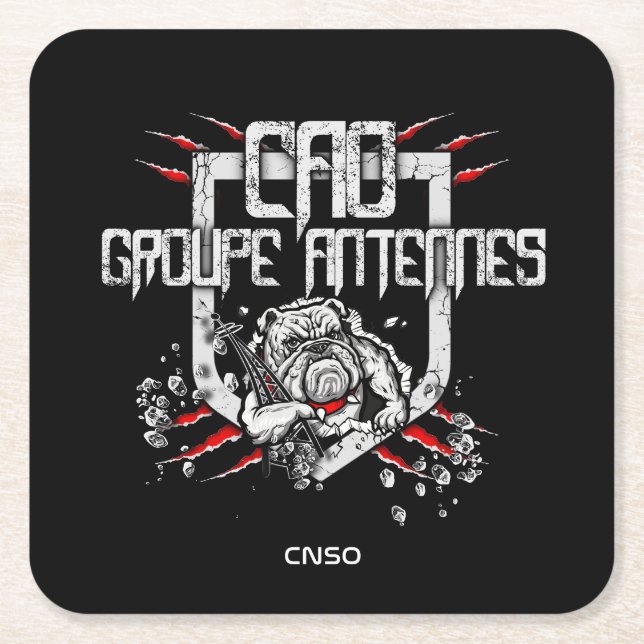 ANTENNA COVER SQUARE PAPER COASTER (Front)