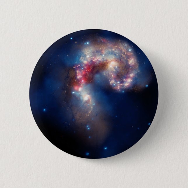 Antennae Galaxies Colourful Composite 6 Cm Round Badge (Front)