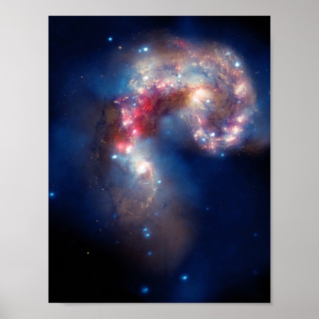 Antennae Galaxies Colourful Composite Poster (Front)