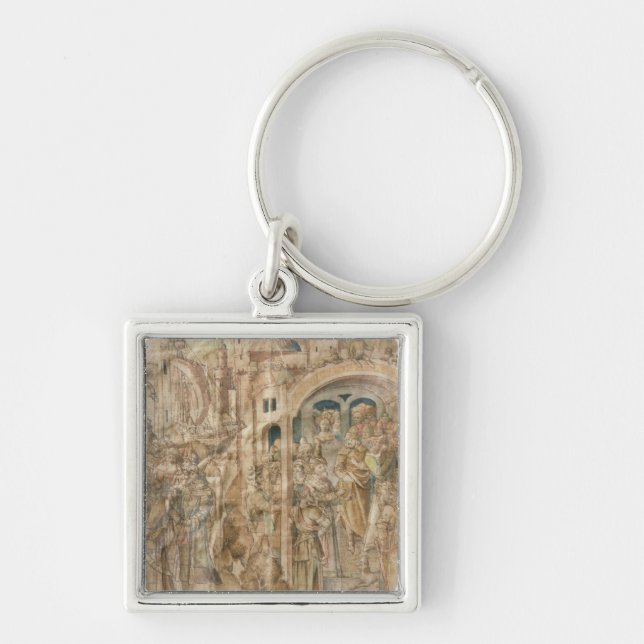 Antenor's Embassy to Greece and The Judgement of P Key Ring (Front)