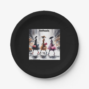 Antheels Of NYC Fashion Ants Arriving From Anthill Paper Plate