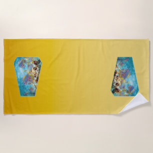 Anthias fish at coral reef - Photographic design Beach Towel