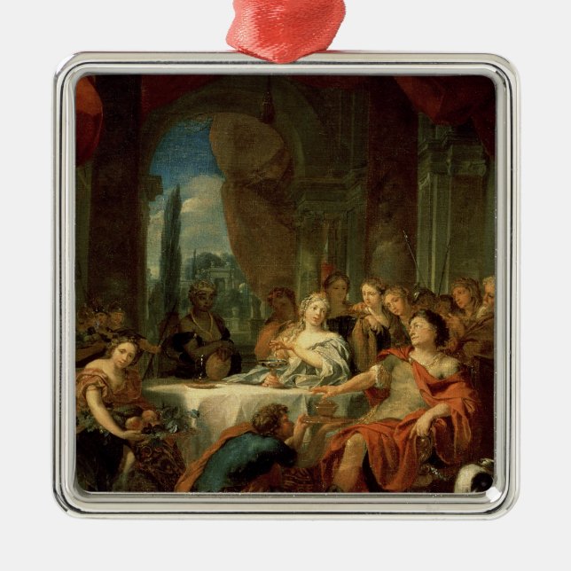 Anthony and Cleopatra Metal Tree Decoration (Front)