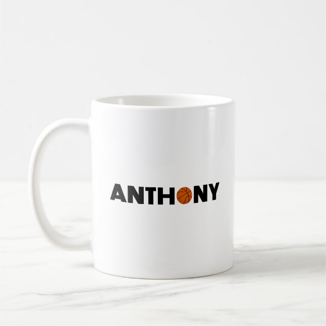 Anthony Basketball Coffee Mug (Left)