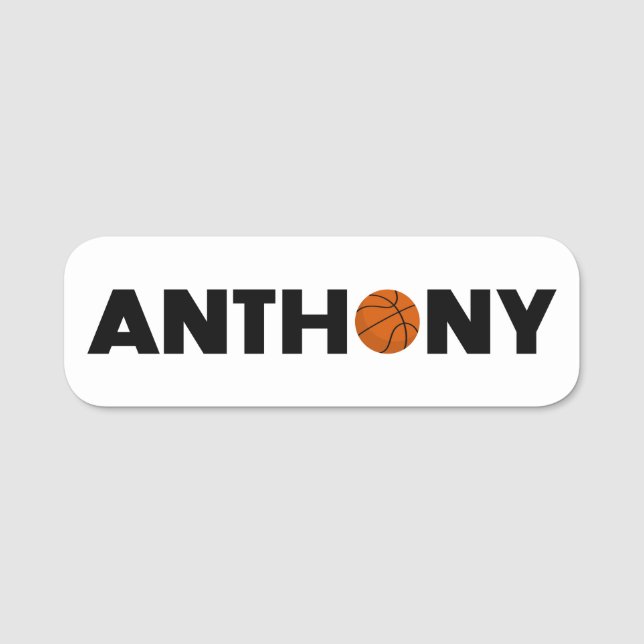 Anthony Basketball Name Tag (Front)