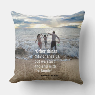 Anthony Brandt familly quote beach background Case Cushion