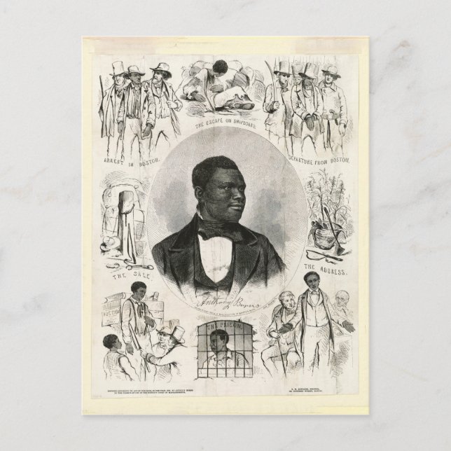 Anthony Burns (1855) Postcard (Front)