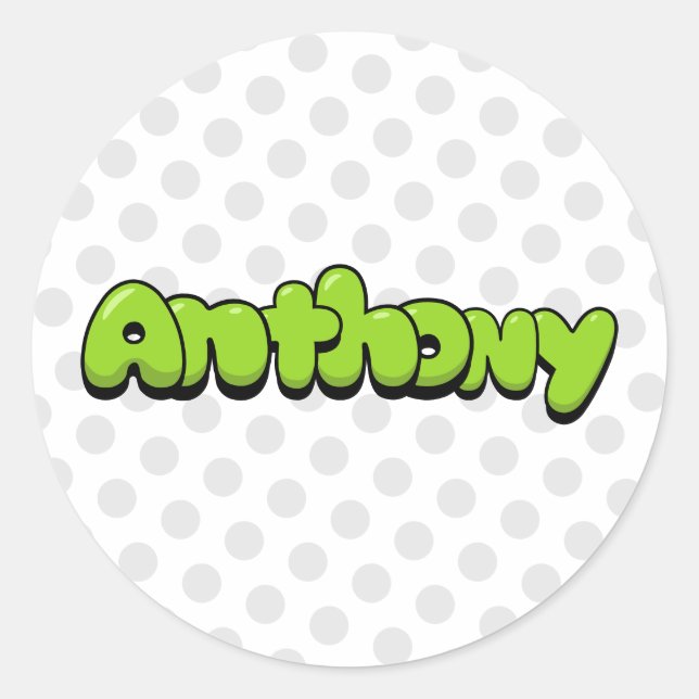 Anthony Classic Round Sticker (Front)