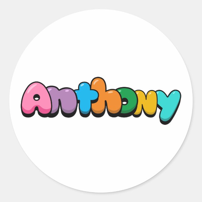 Anthony Classic Round Sticker (Front)