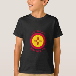 Anthony New Mexico Nm Flag Zia Vacation Souvenir  T-Shirt