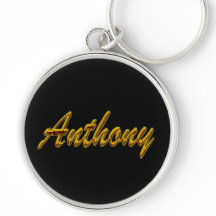 Anthony Round Premium Keychain in Black Style