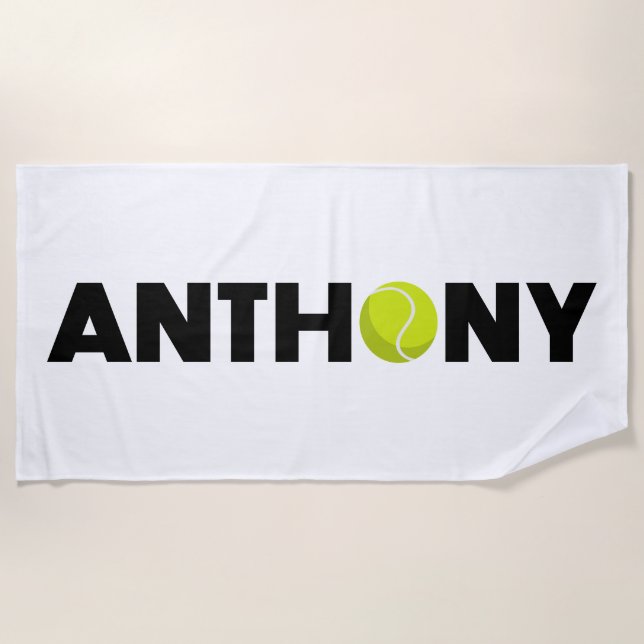 Anthony Tennis Beach Towel (Front)