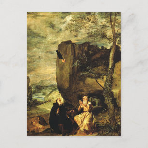 Anthony the Great and Paul of Thebes Postcard