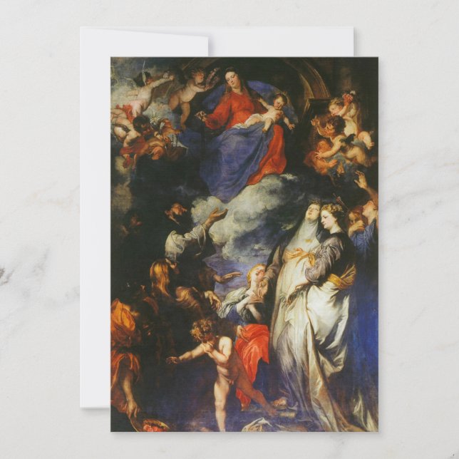 Anthony van Dyck - Madonna del Rosario Invitation (Front)