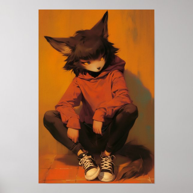 Anthro Wolf Poster (Front)