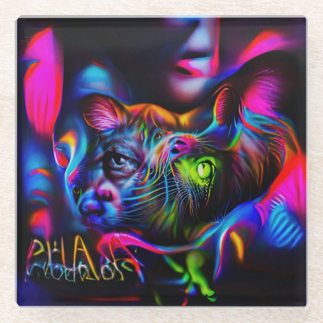 Anthrophobia  glass coaster (Front)