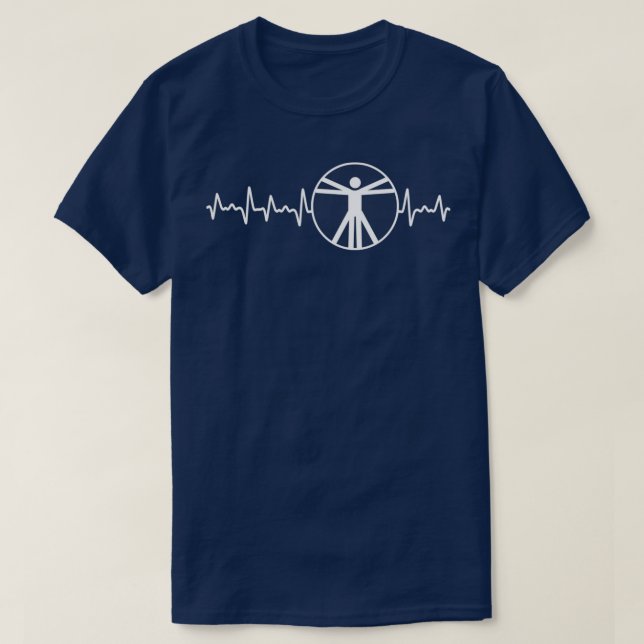 Anthropologist Heartbeat Anthropology Student and  T-Shirt (Design Front)