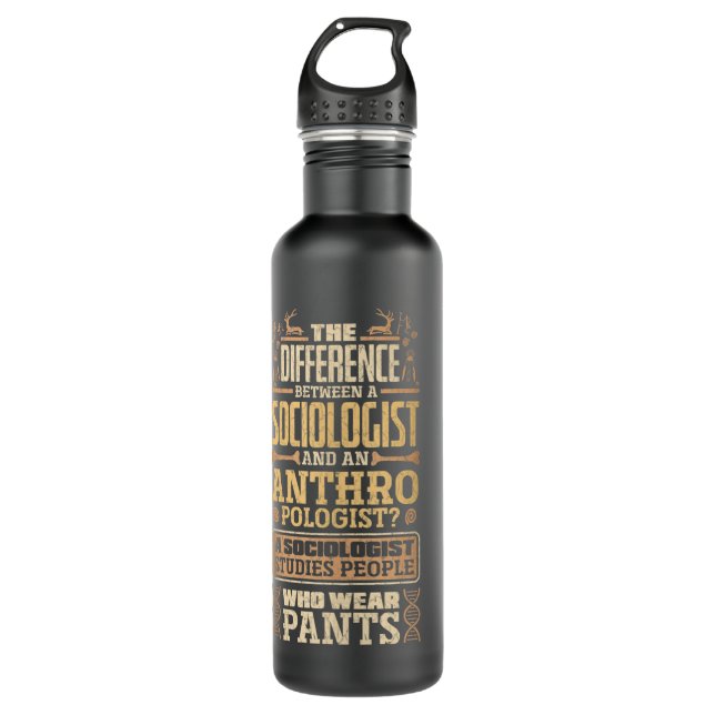 Anthropology Anthropologist Difference Between Soc 710 Ml Water Bottle (Front)