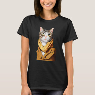 Anthropomorphic Cat Dress Up Suite Look Like A Hum T-Shirt