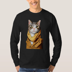 Anthropomorphic Cat Dress Up Suite Look Like A Hum T-Shirt