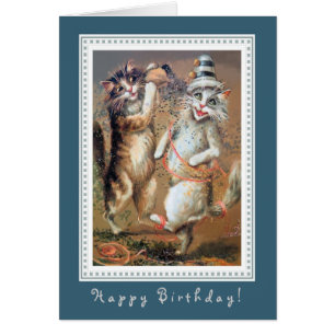 Anthropomorphic Cats Throwing Confetti