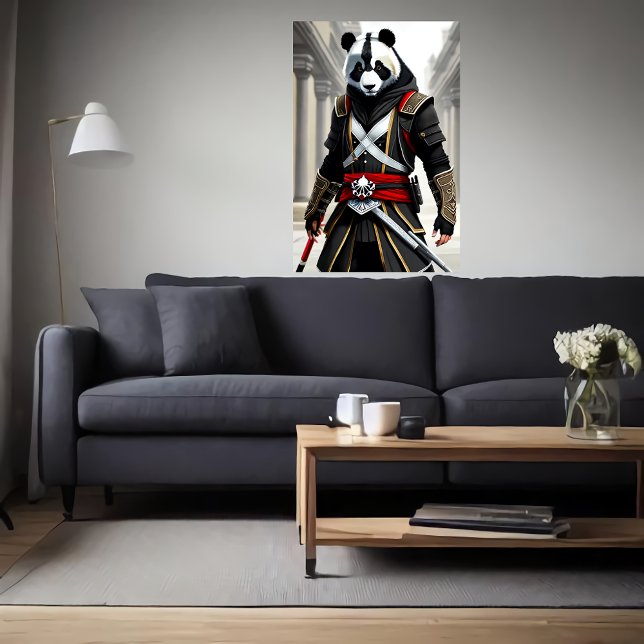 Anthropomorphic cool Panda Assassin | AI Art Poster (Creator Uploaded)
