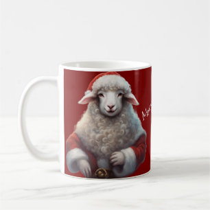 Anthropomorphic Lamb in a Santa suit Coffee Mug