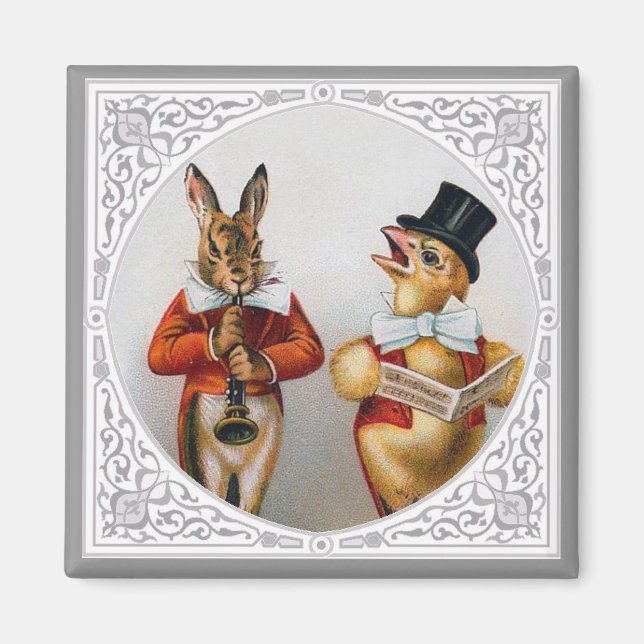 Anthropomorphic Singing Animals Magnet (Front)