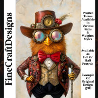Anthropomorphic Steampunk Chicken Q9H Decoupage