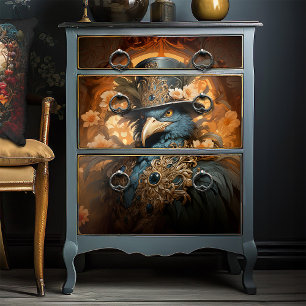 Anthropomorphic Steampunk Victorian Bird  Tissue Paper
