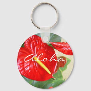 Anthurium Aloha Key Chain