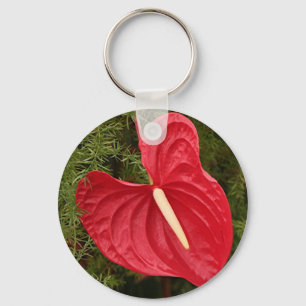 Anthurium flower in bloom key ring