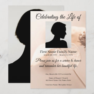 Anthurium memorial invitation
