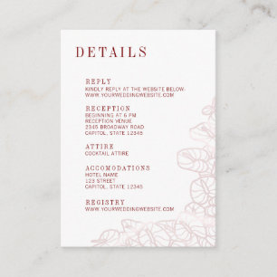 Anthurium Romantic Modern Details & Reply Card