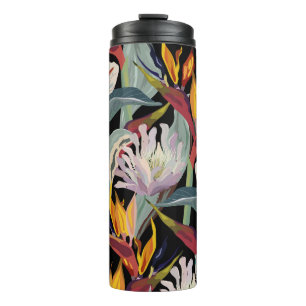 Anthurium Strelitzia: Tropical Vintage Splendour. Thermal Tumbler