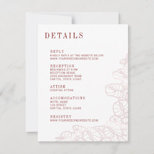 Anthurium Wedding Details & Reply Enclosure Card