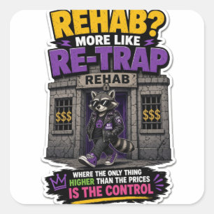 Anti AA Re-Trap Racoon Square Sticker