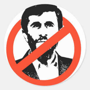 Anti-Ahmadinejad Classic Round Sticker
