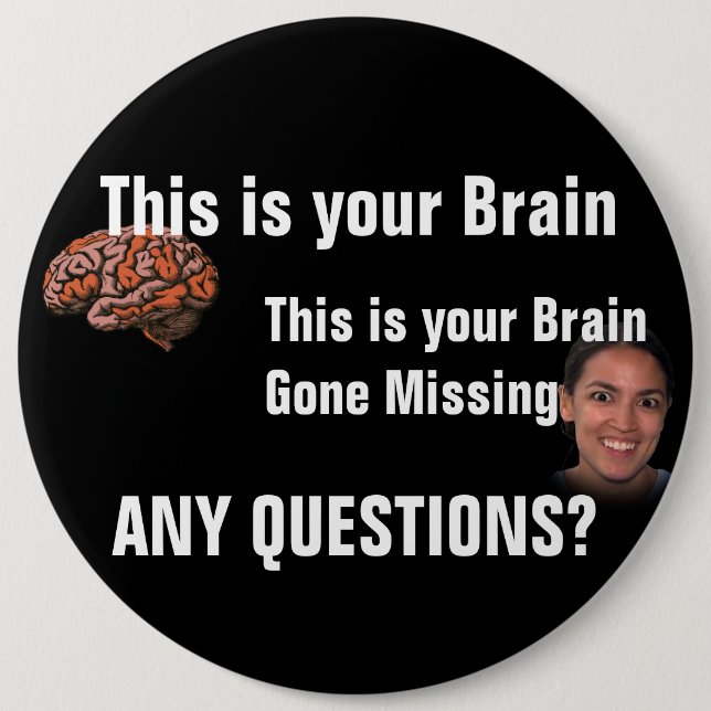 Anti Alexandria Ocasio-Cortez 6 Cm Round Badge (Front)