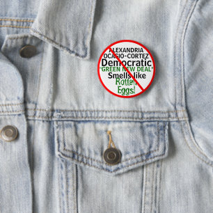 Anti-Alexandria Ocasio-Cortez Green New Deal 6 Cm Round Badge