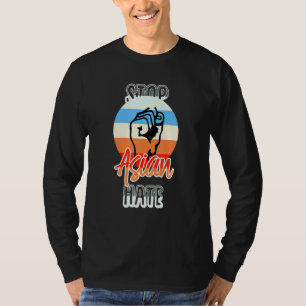 Anti Asian American Racism Tee Retro Support Stop